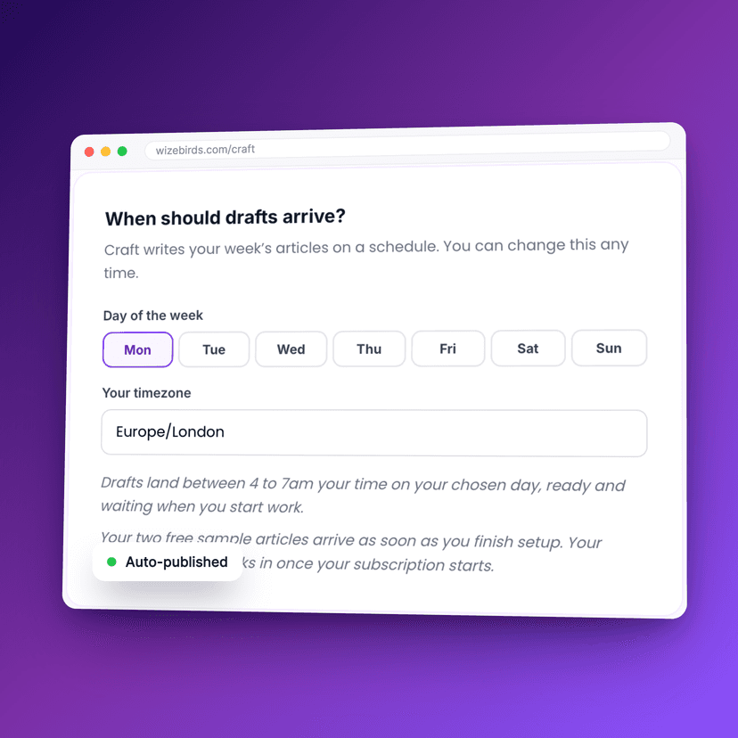 Content published straight into your CMS