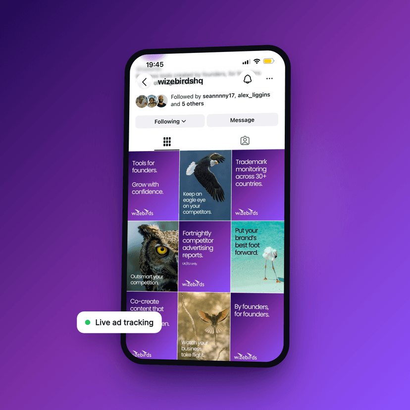 Track live competitor ads