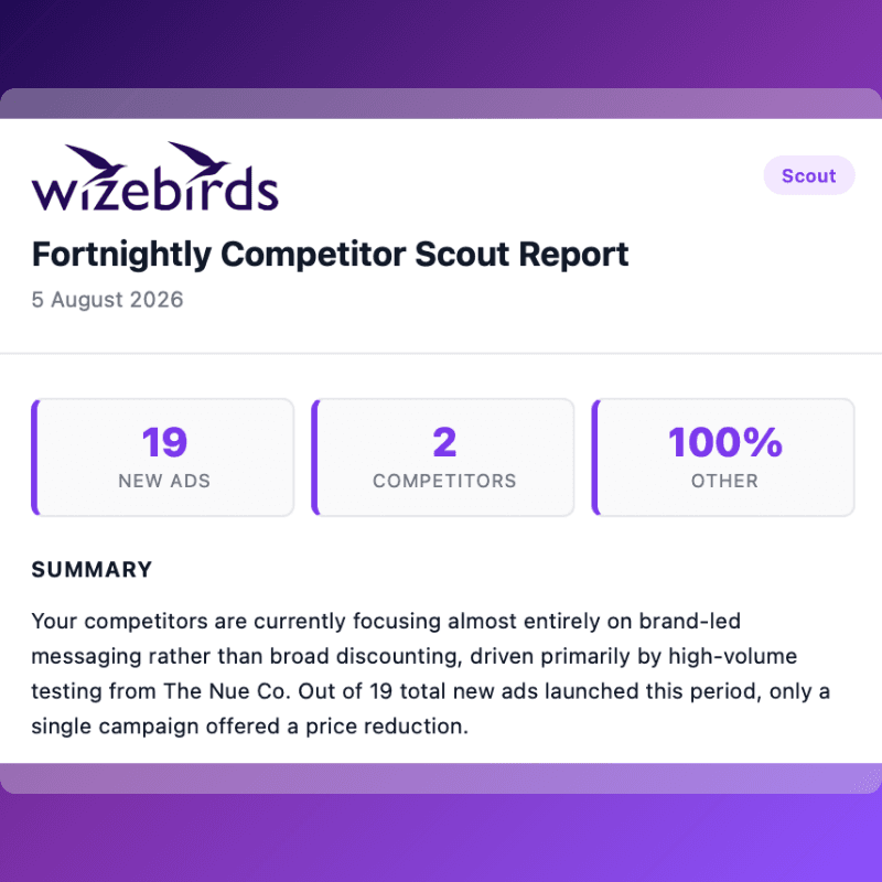 Fortnightly AI competitor ad digest