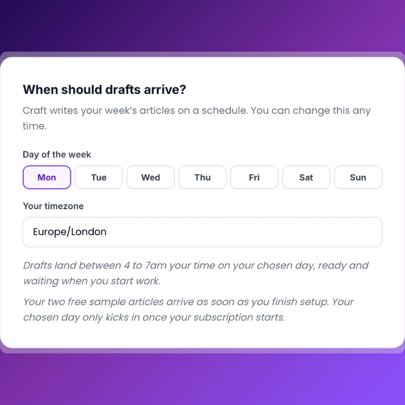Content published automatically on your schedule